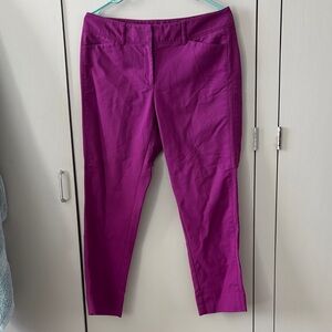 White House Black Market Magenta Slim Ankle Pants